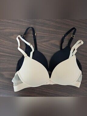 Lively T-Shirt Bra Duo - Black & Cream
